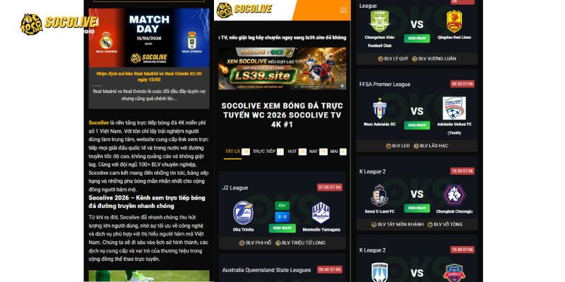 Xem trực tiếp bóng đá World Cup 2026 chất lượng Full HD, mượt mà và không quảng cáo tại Socolive TVXem trực tiếp bóng đá World Cup 2026 chất lượng Full HD, mượt mà và không quảng cáo tại Socolive TV